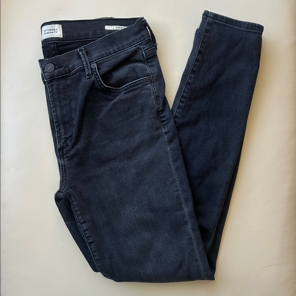 Citizens Of Humanity Washed Black Skinny Jeans